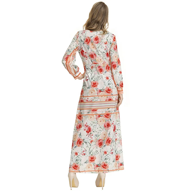 

Women Dress Saida De Praia 2020 Boho Chic Long Dresses Summer Women's Beach New Ladies Printed Sleeve Print Polyester