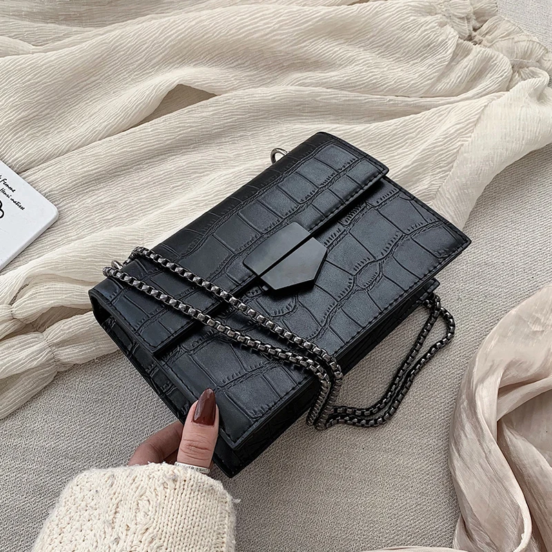 

Дизайнерские сумки через плечо из искусственной кожи с заклепками для женщин 2020 маленькая сумка-мессенджер на плечо с цепочкой женские сум...