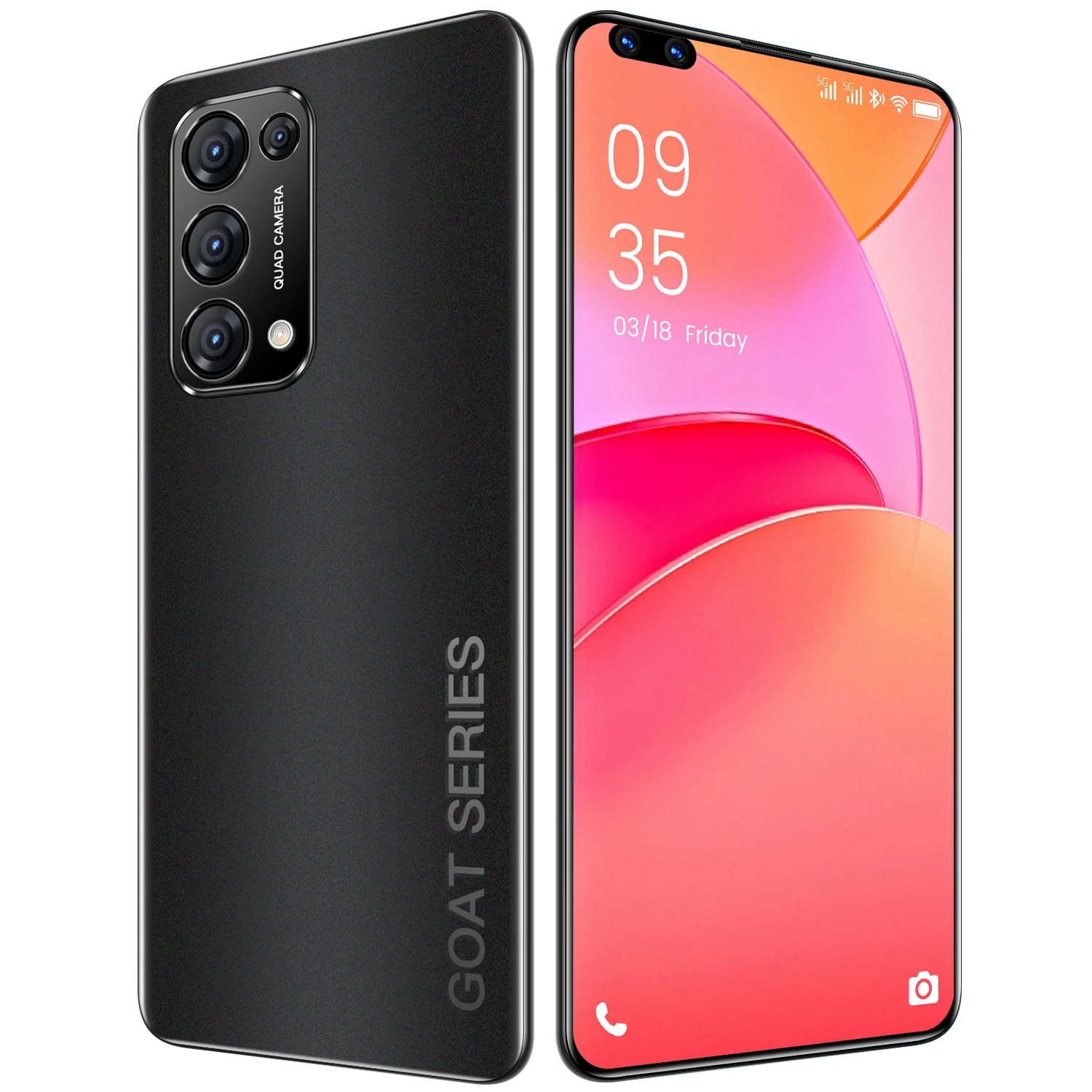 

2021 Reno5Pro 7.3 inch smartphone 128/256GB MTK6797 10-core Android10 5000mAH 16+28MP fingerprint unlock network 5G mobile phone
