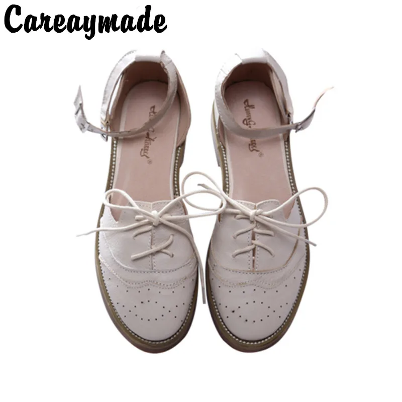 Сандалии Careaymade из натуральной кожи туфли ручной работы на плоской подошве в