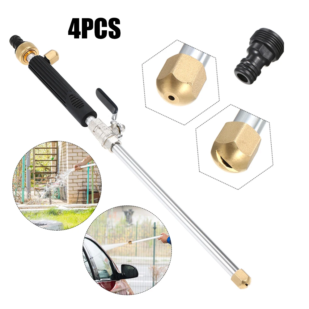 black 4pcs Высокого давления автомойка пистолет для мойки устройство портативная машина для очистки автомобиля водяной пистолет разбрызгиватель инструмент для очистки - Цвет: black 4pcs