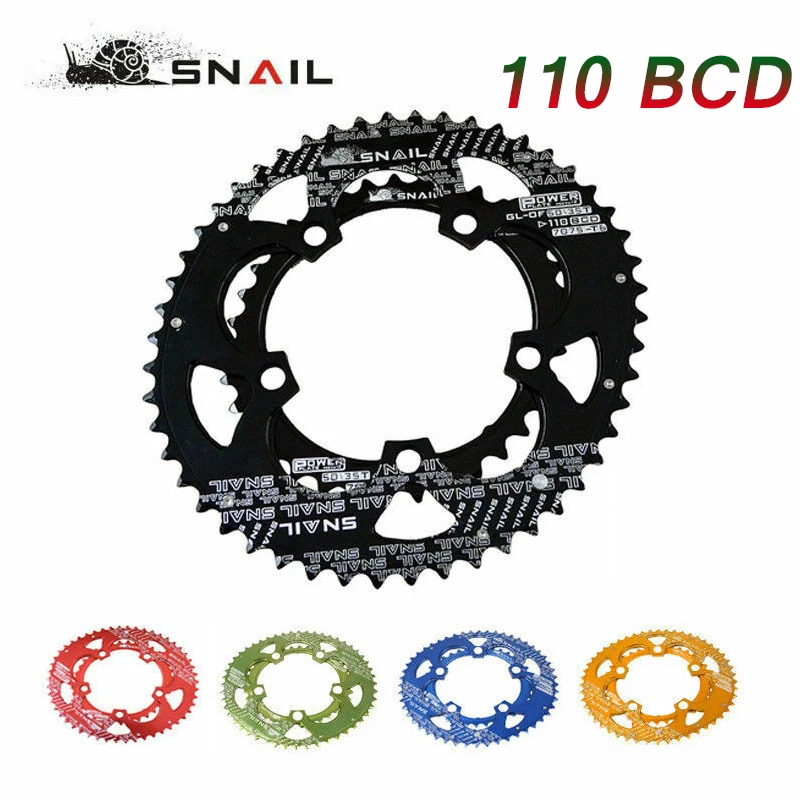 

SNAIL 700C Road 110BCD Chainring 50T/35T Bike Double Oval Bicycle Chain Ring Cycling Chainwheel Disc Fit SRAM FSA