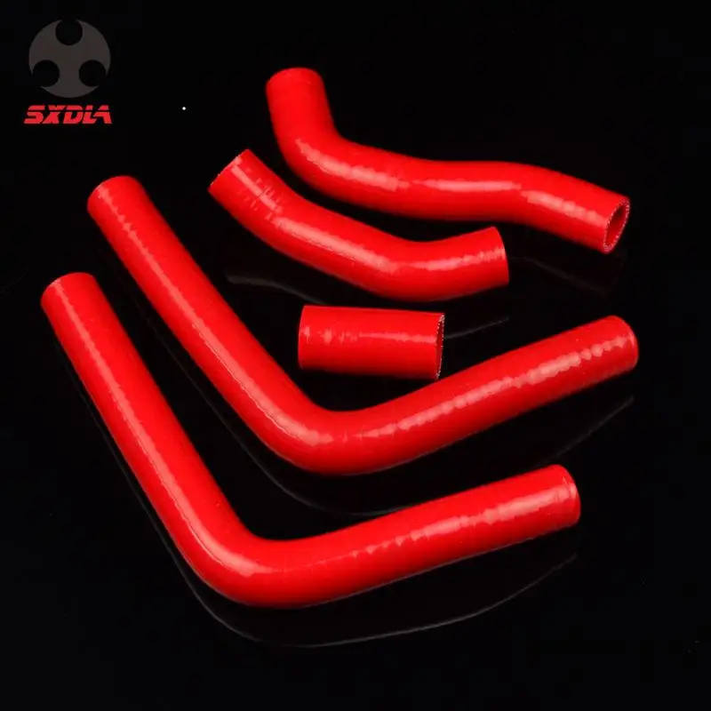 Мотоцикл Силиконовый красный радиатор охлаждающей жидкости водяной шланг для