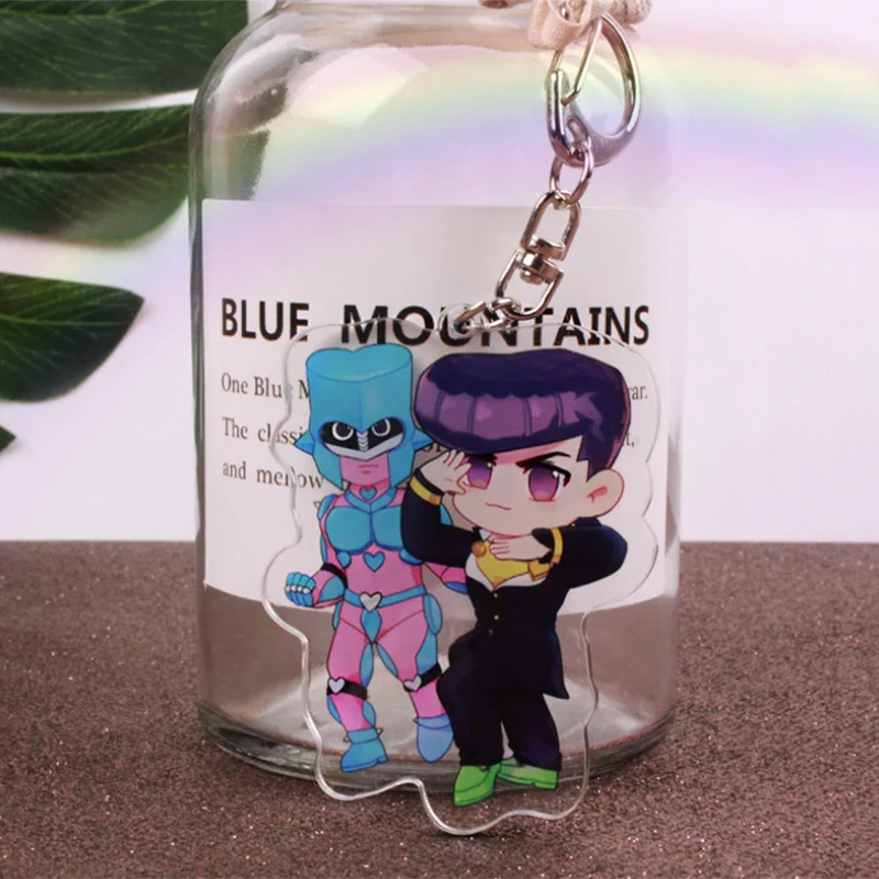 Аниме Jojos Необычные Приключения брелок Двусторонняя фигурка Kujo Jotaro Кира Yoshikage Цезарь акриловый брелок Коллекция подарок