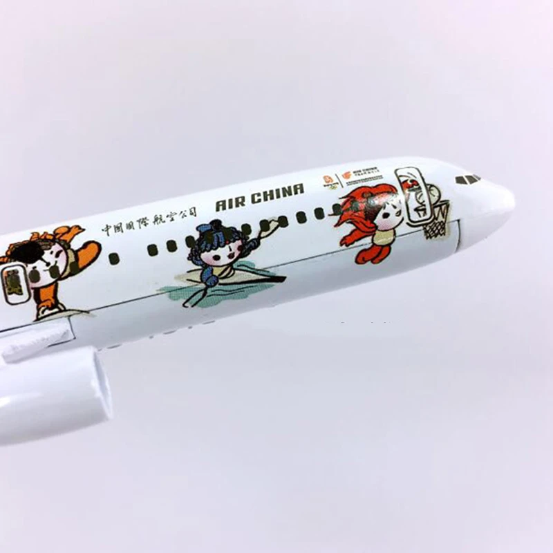 

16CM Alloy Metal Air China B737 Airlines Airplane Model Lucky Doll Boeing 737 Beijing 2008 Olympic Commemorative Aircraft