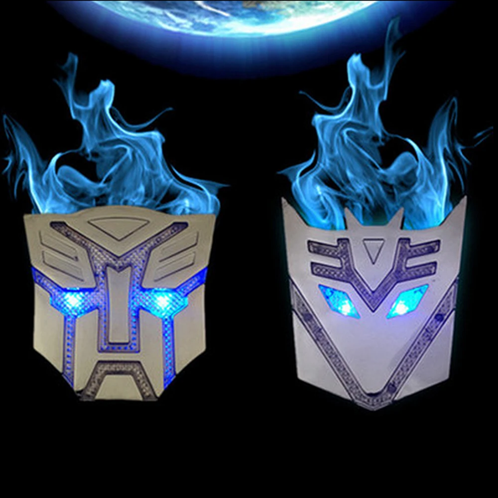 

2020 Car 3D LED Light for Transformers autobot Emblem Badge Grille Accessories Decal Sticker