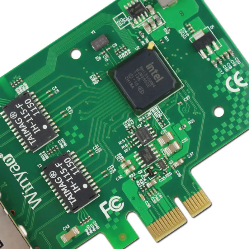 PCIE X1 4 порта 10/100 Мбит/с Gigabit Ethernet RJ45 сетевая карта адаптер сервера LAN intel I350 T4 NIC|pcie
