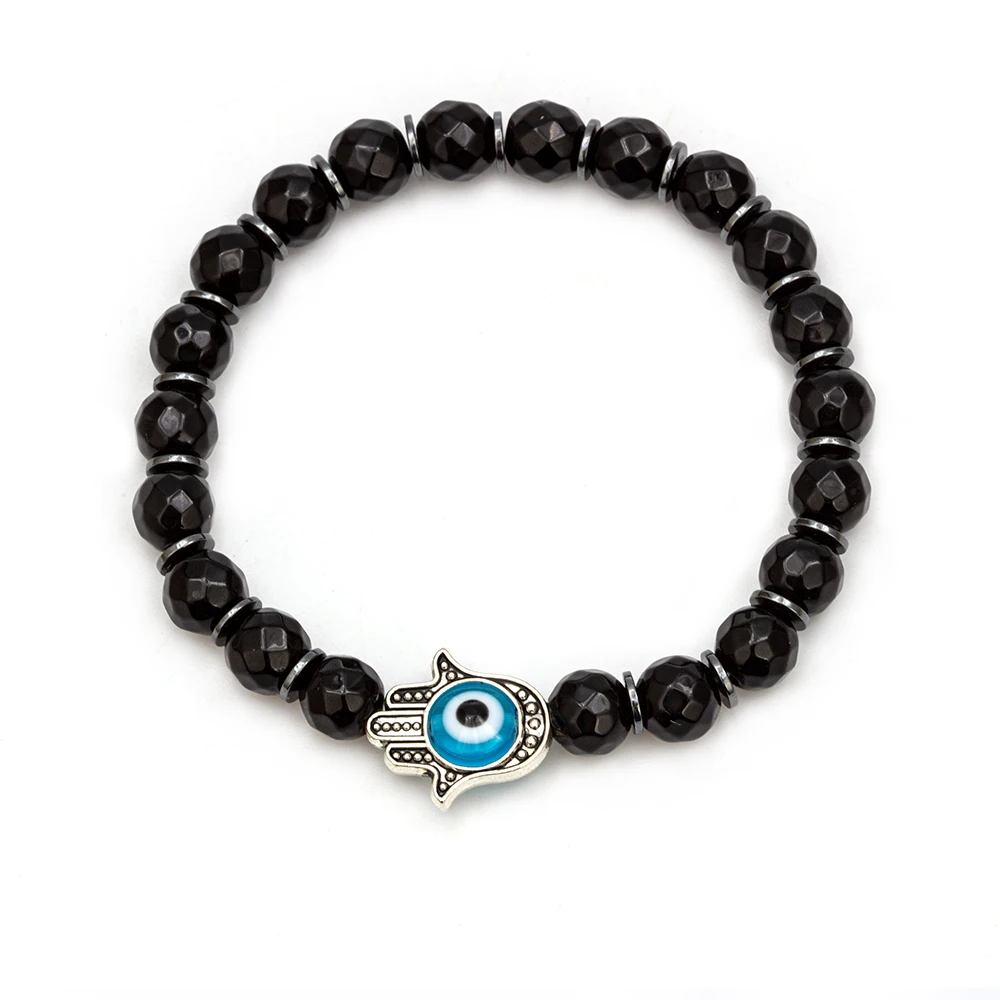 MEIBEADS 1 шт. Бусы из гранёных камней браслет Хамса рука сглаза кристалл для женщин