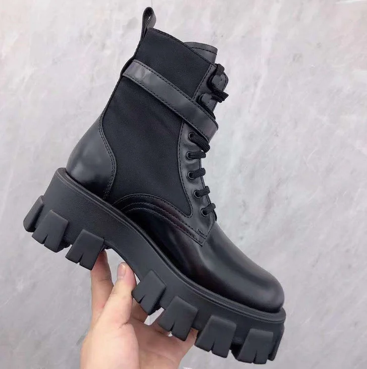 

Boots Women New 2020 INS Booty Woman Women's Low Shoes Luxury Designer Booties Ladies Round Toe Military Mid Calf Boots