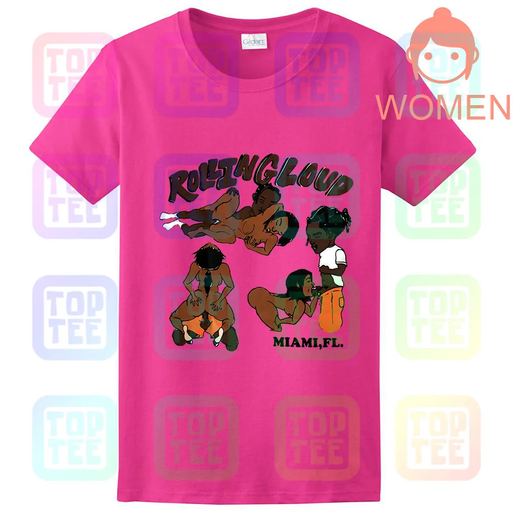 WOMEN-ROSE Футболка AWGE Asap Rocky Rolling Loud - Цвет: WOMEN-ROSE
