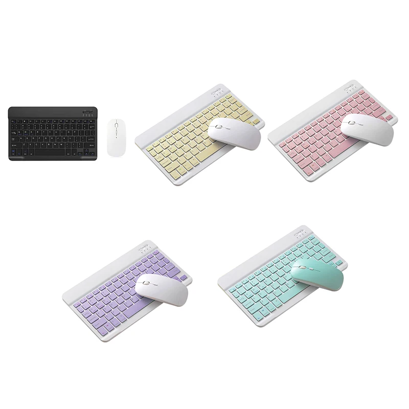 

Wireless Bluetooth Keyboard Mouse Set Lightweight Portable for IOS Android Phone Tablet QJY99