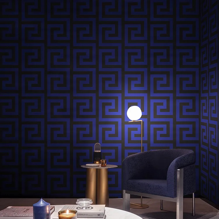 Рама состаренные металлические обои черный белый золотой гостиная |