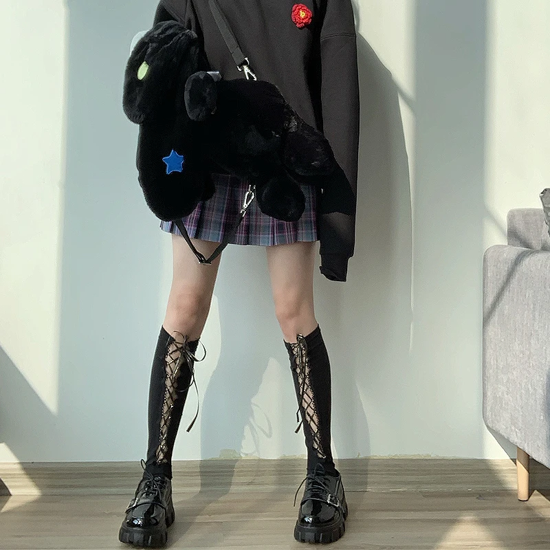 

Европейский Стиль девичье прохладное бронзового цвета галстуком-бабочкой носки Jk носки под форму и бантом в стиле панк Стиль агент средним ...