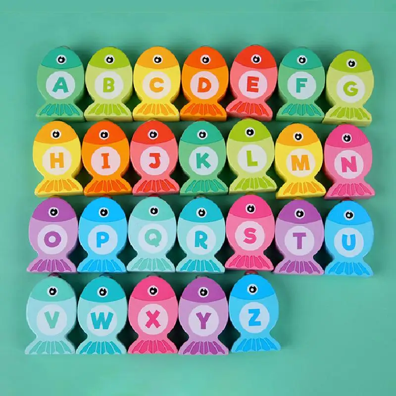 

New Children's Magnetic Fishing Wooden Toys Baby Early Education Puzzle Multifunctional Interactive Parent-child Game Toys
