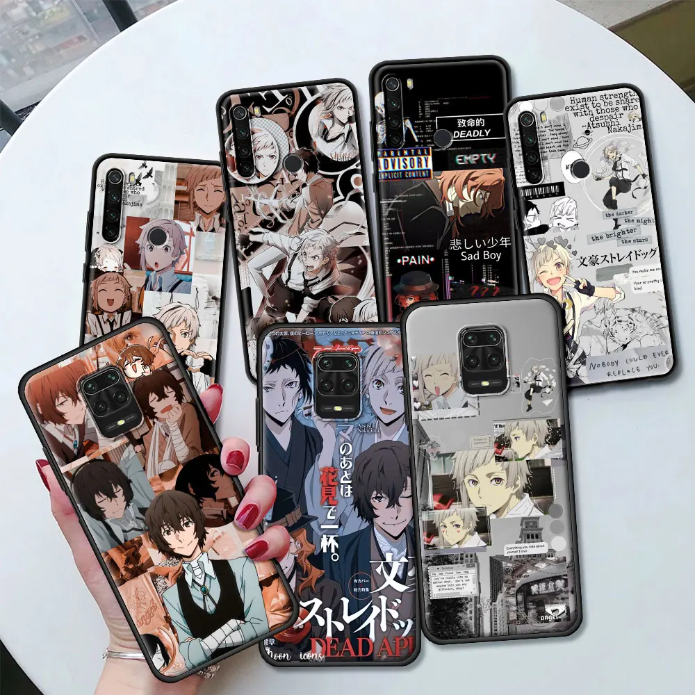 

Japan Anime Bungou Stray Dogs Silicone Phone Case For Xiaomi Redmi Note 10 9S 9 8 Pro 8T 8A 9A 9C 7 7A K40 Cover Coque Fundas