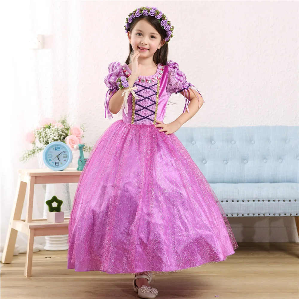 Halloween Party Girls Rapunzel Dress Children's Christmas Child The Tangled costume Cosplay Costumes | Тематическая одежда и