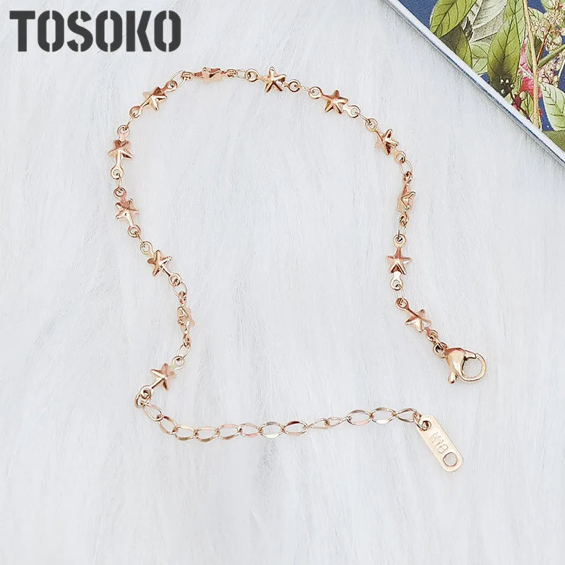 

TOSOKO Stainless Steel Mini Star Bracelet Cute And Sweet Jewelry Female BSE079