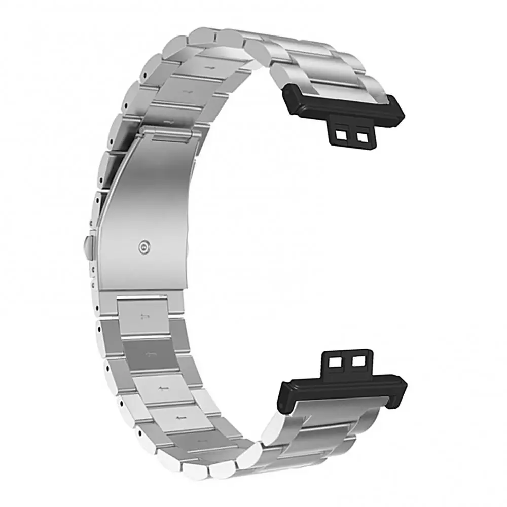 replacement double buckle stainless steel watch strap wristband for huawei fit intelligent wearable device accessories free global shipping