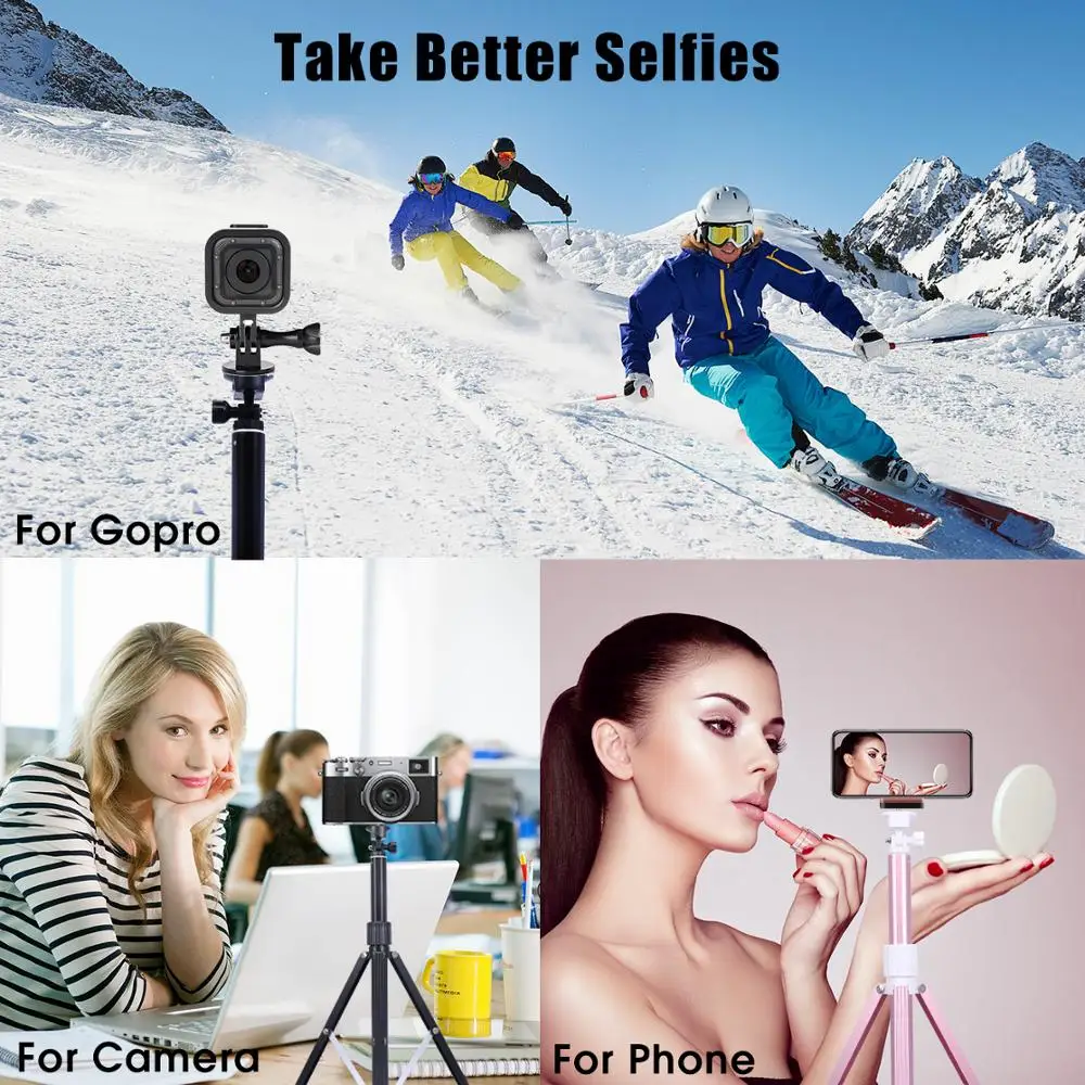 Портативный штатив для телефона селфи-штатив 63 дюйма/160 см из сплава с держателем
