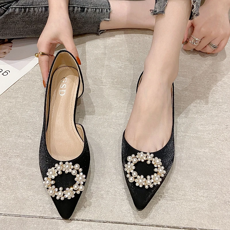 

2021 Women's Flat Shoes Spring Autumn Fashion Brand Red Bowtie Slip-On Ladies Work Flats Driving Single Shoes Zapatos De Mujer