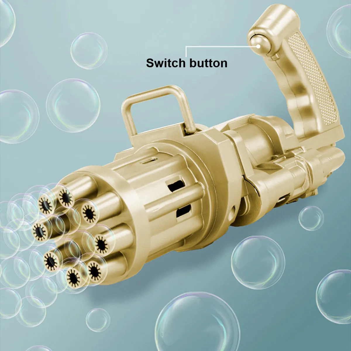 

New Kids Gatling Bubble Gun Toys Summer Automatic Soap Water Bubble Machine For Children Toddlers Indoor Outdoor Wedding Bubble