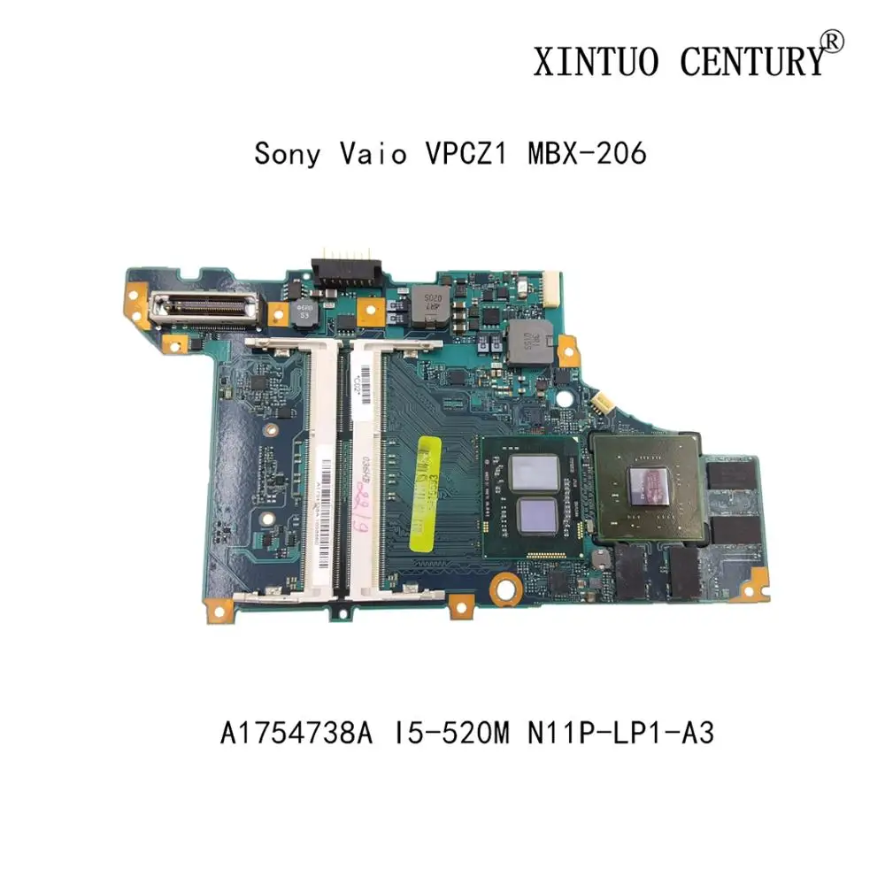 

A1754738A For Sony Vaio VPCZ1 MBX-206 Laptop Motherboard 1-881-447-12 MainBoard W/ I5-520M N11P-LP1-A3 100% tested working