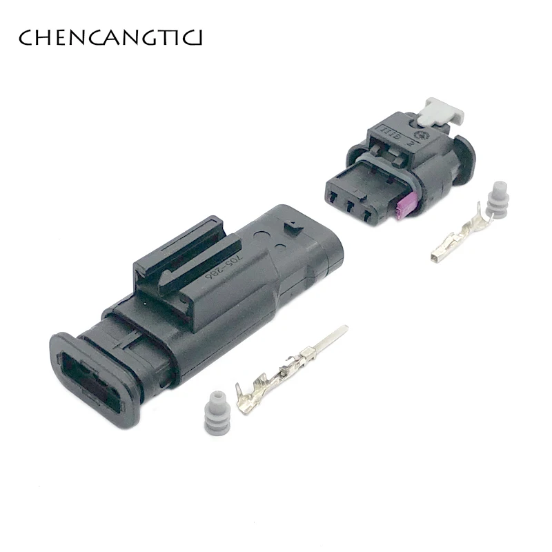 2 комплекта 3 Pin Way Tyco AMP электронный автомобильный водонепроницаемый разъем 1718653 1