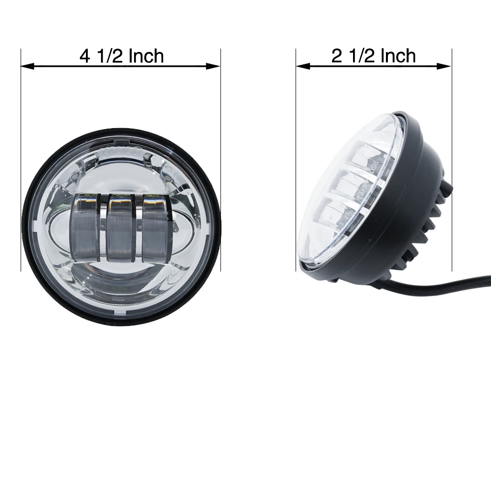 motorcycle 4 1/2" 4.5 inch LED Auxiliary Spot Fog Passing Light Lamp with Housing Ring Mount Bracket |
