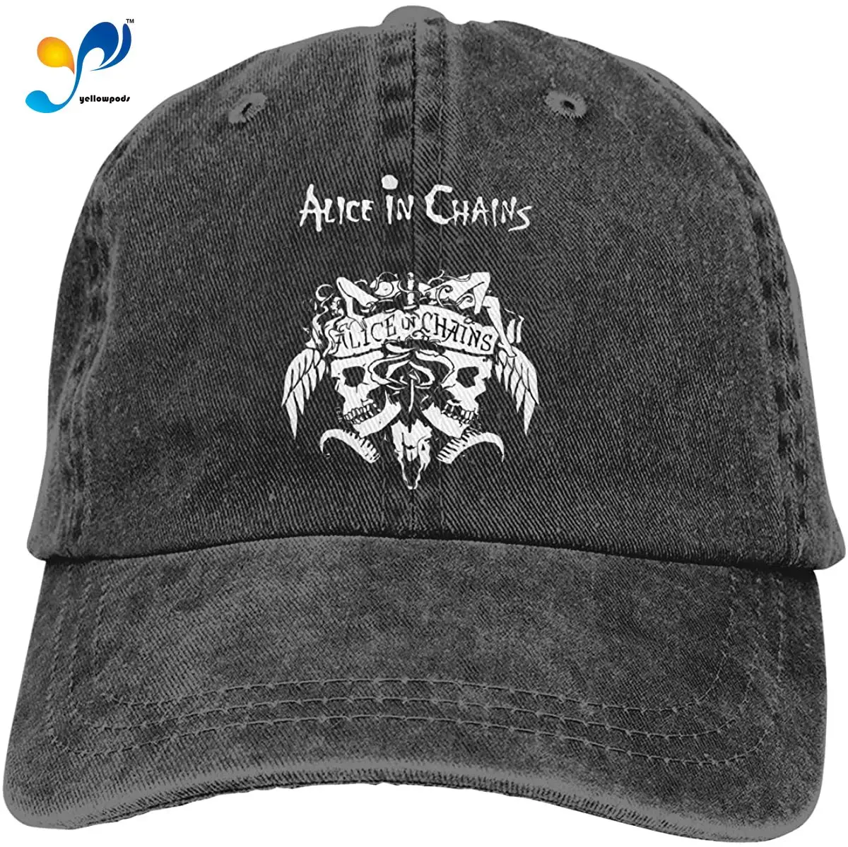 

Alice In Chains Unisex Denim Hat Can Adjust Denim Cap Baseball Cap Black