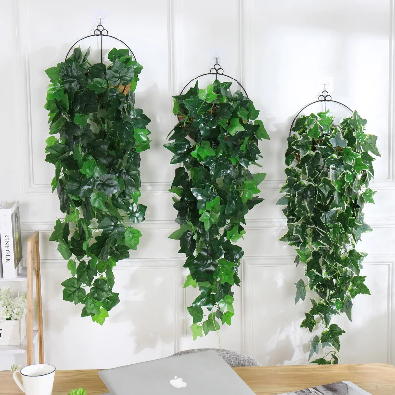 

106cm Artificial Plants Home Decor Hanging Vines Wedding Garden Wall Decoration Fake Plant Green Leaves Decorating