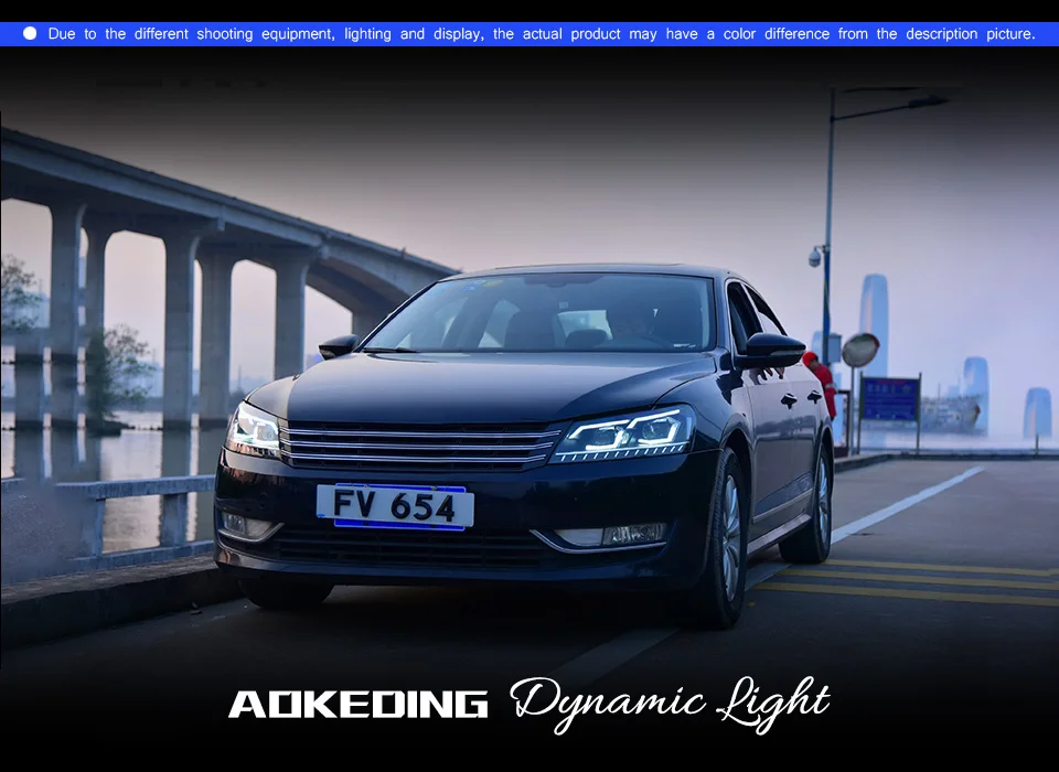 Фара для автомобиля VW Passat B7 2011- фары Противотуманные фары Дневные ходовые огни DRL H7 светодиодный Биксеноновая лампа автомобильные аксессуары