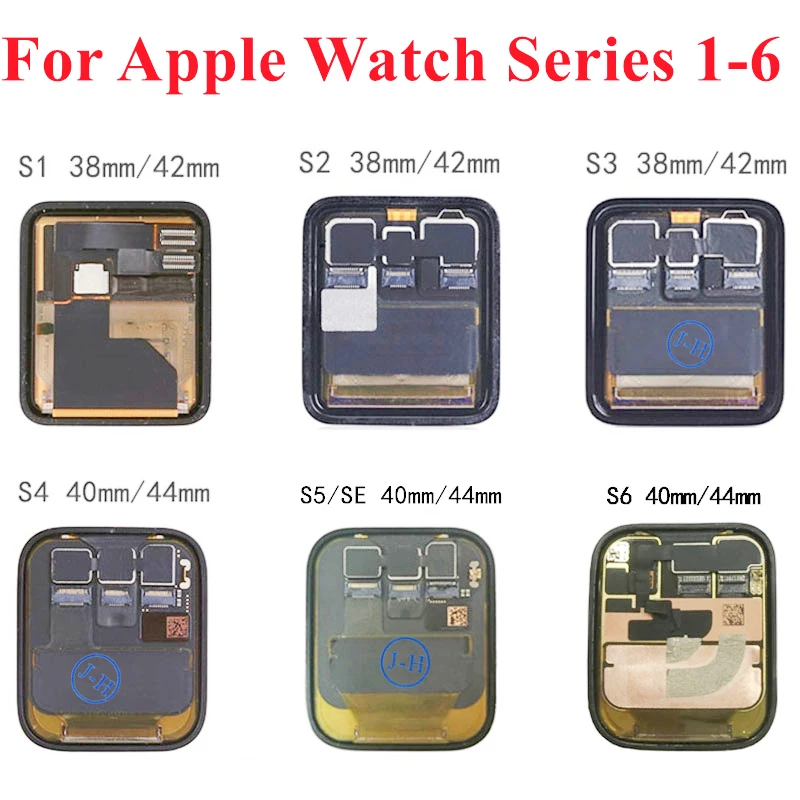 Original For Apple Watch S1 S3 S4 S5 S6 S7 SLCD Display Touch Screen Digitize Replacement S2 40mm 42mm LCD | Мобильные телефоны и