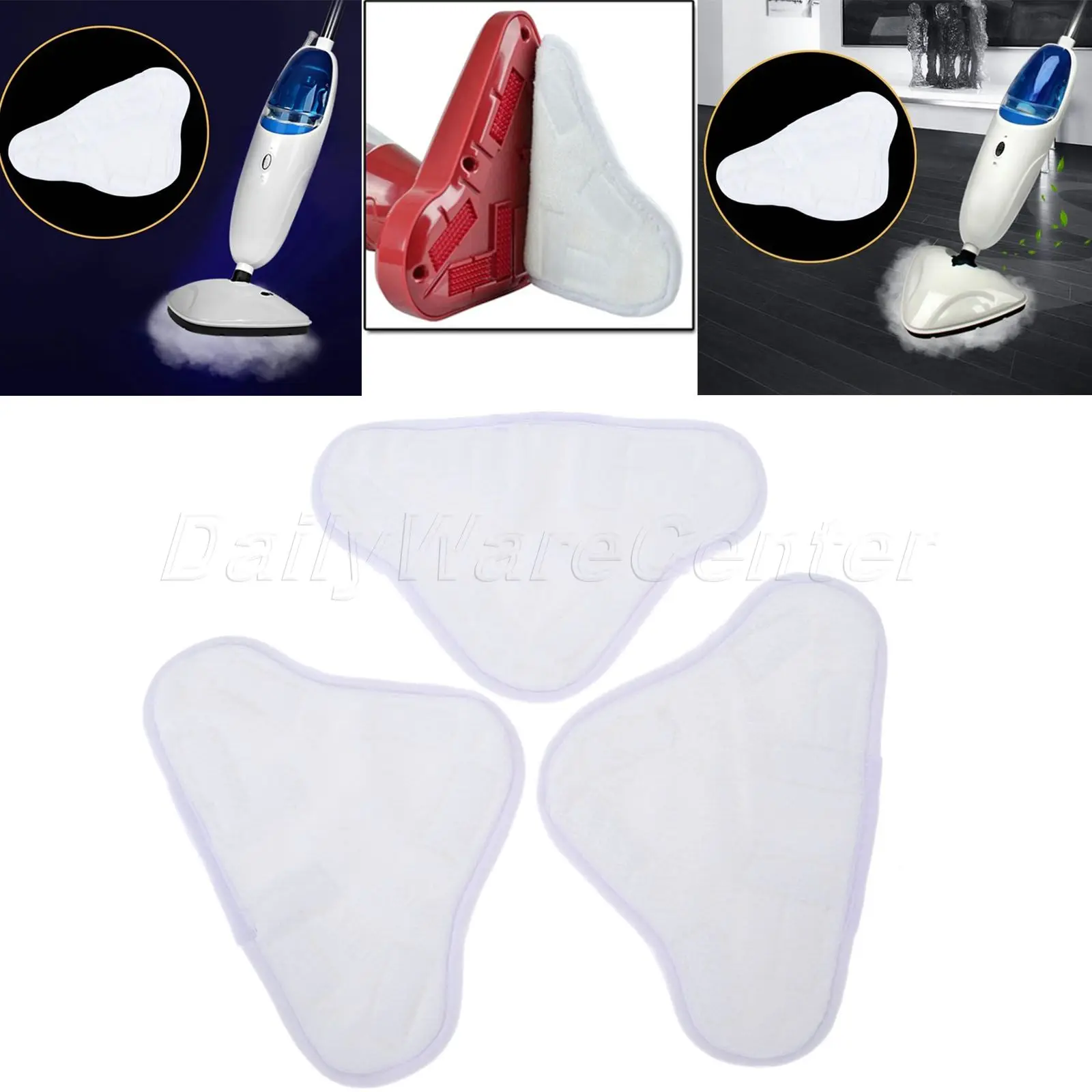 

3Pcs/Set Microfiber Replacement Pads Washable Reusable Cleaning Cloth For X5 H2O Steam Mop Pads Kit Cleaning Tools High Quality