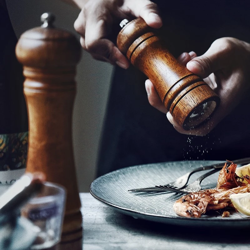 Мельница для соли и перца Классическая Дуб Перец Специи дробилка комплект ручной