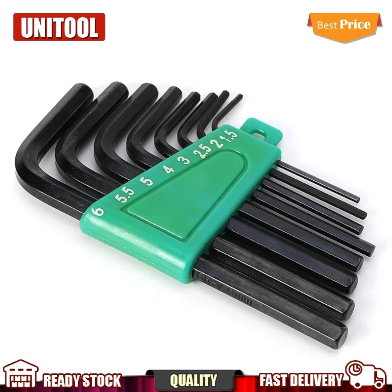 

8pcs 1.5mm -6mm Hexagon Allen Key Wrench Tools set Matte End Spanner set Screwdriver Set Tool Kit