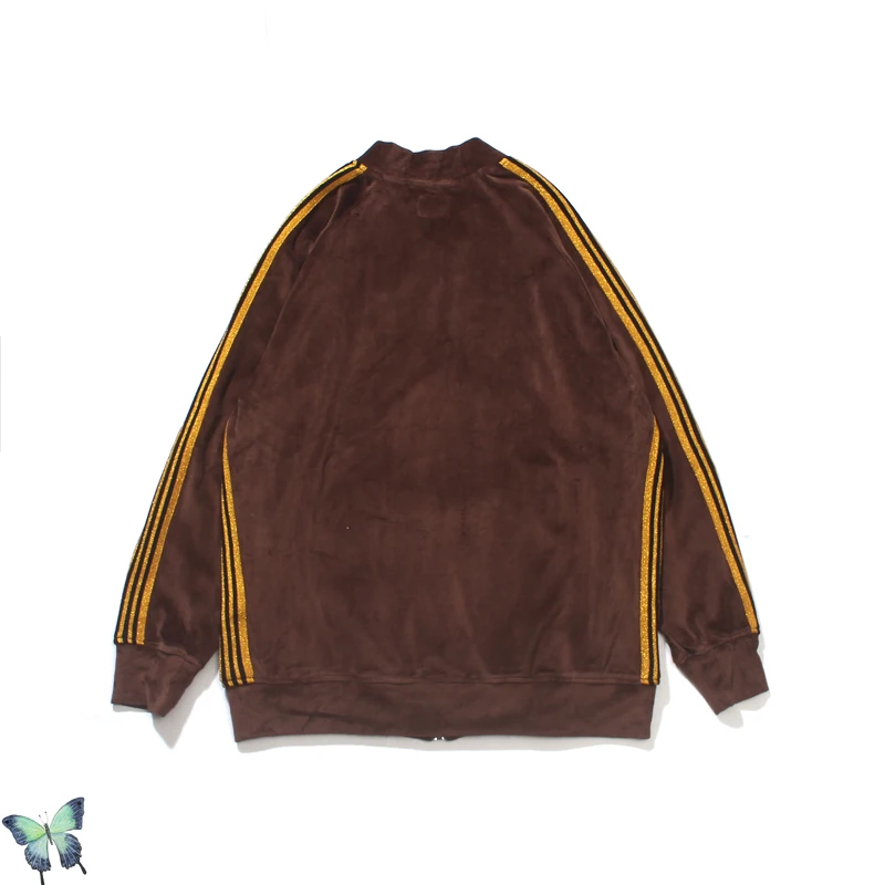 

AWGE Limited Embroidery Butterfly Sports Jacket Jacket Men Women AWGE High Quality Striped Webbing Sweatshirt Fast Shipping