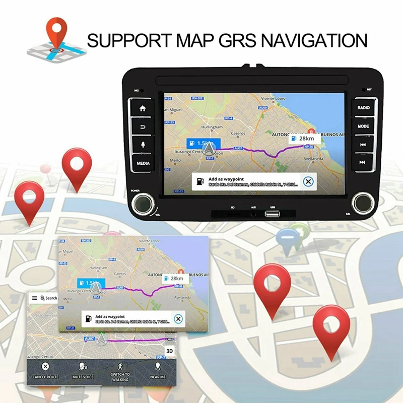 7 дюймов Автомобильный стерео радио Android 8 1 GPS 2DIN Navi для VW GOLF 5V 6 Jetta PASSAT вариант PM |