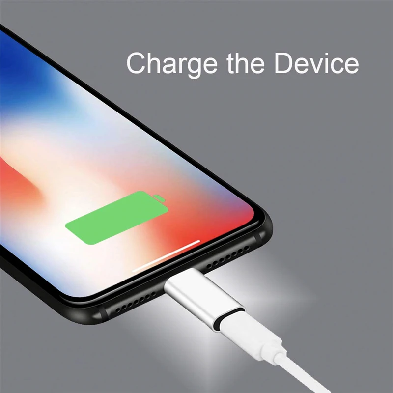 Type USB C женский для IOS Мужской адаптер зарядный кабель синхронизации данных IPhone X XR