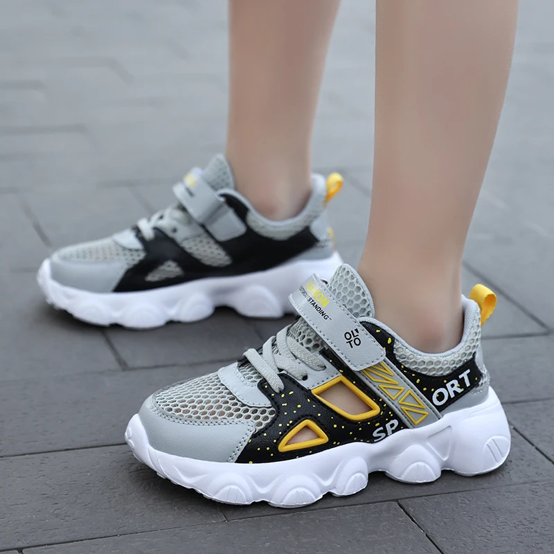 

2021 Summer Boys Sports Shoes Children Running Sneakers High Quality Frame Kids Gym for Kids School Soft Sloe Trainer