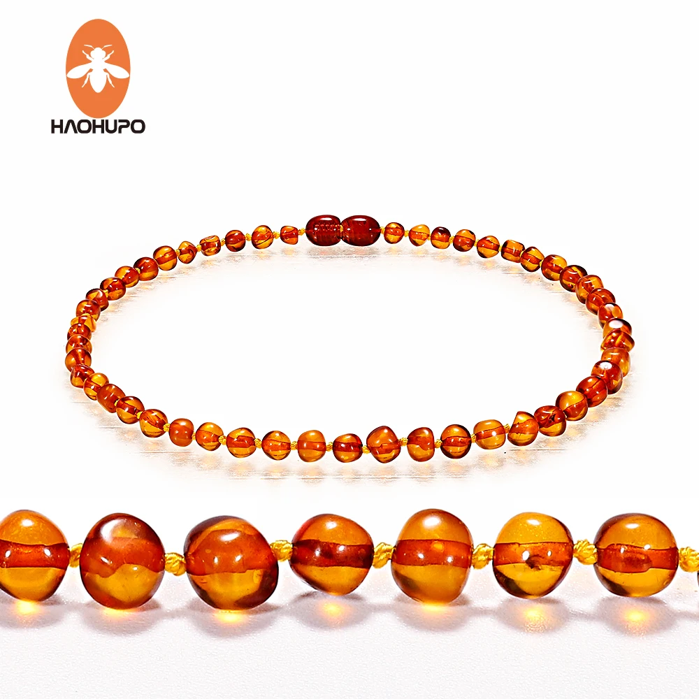 HAOHUPO натуральные янтарные бусы литуания для детей и взрослых Прорезывание Зубов