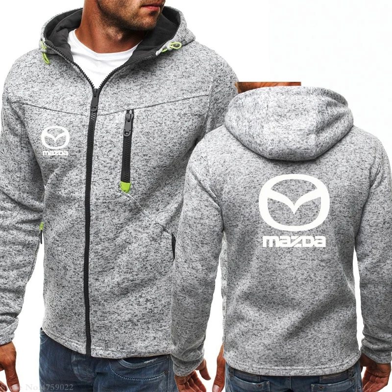 

New casual men's Hoodie cardigan lightning long sleeve Mazda Hoodie men's Casual Jacket Hoodie
