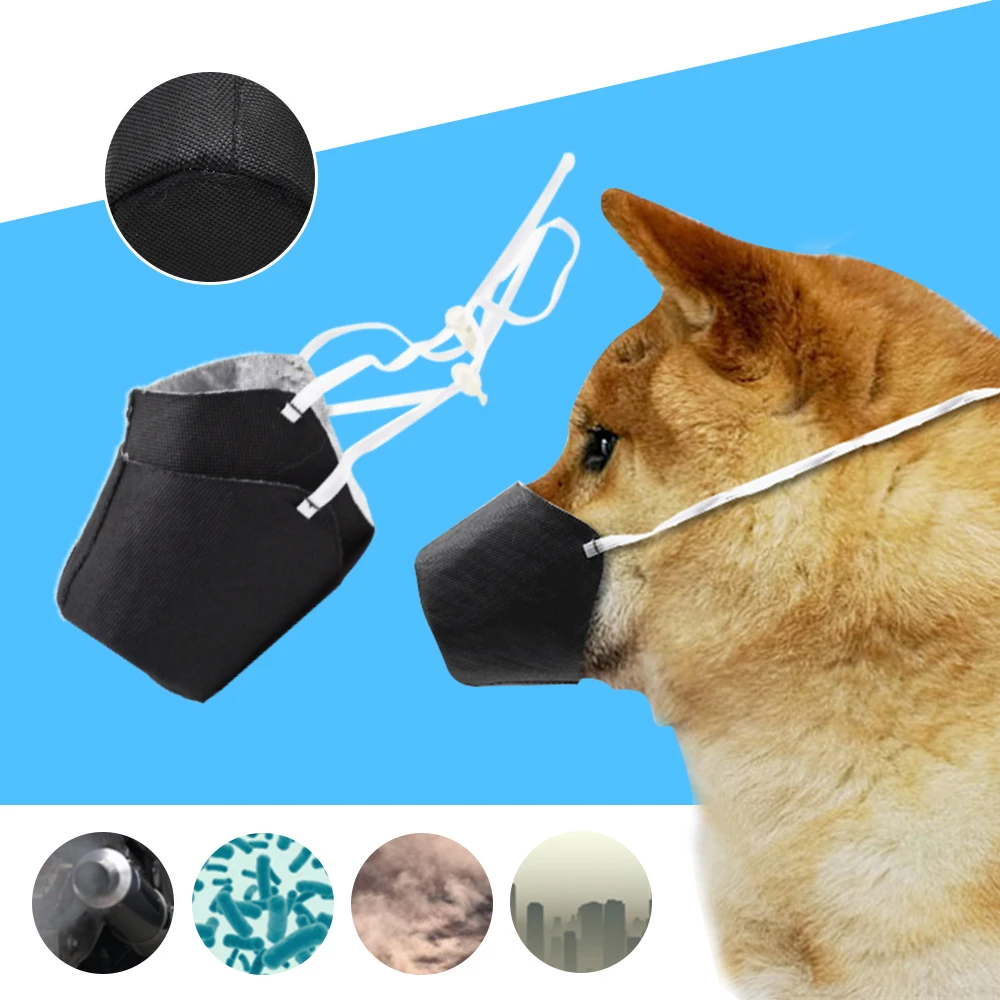 Собачья мягкая хлопковая маска для рта Pet респираторная PM2.5 фильтр Анти пыль газ