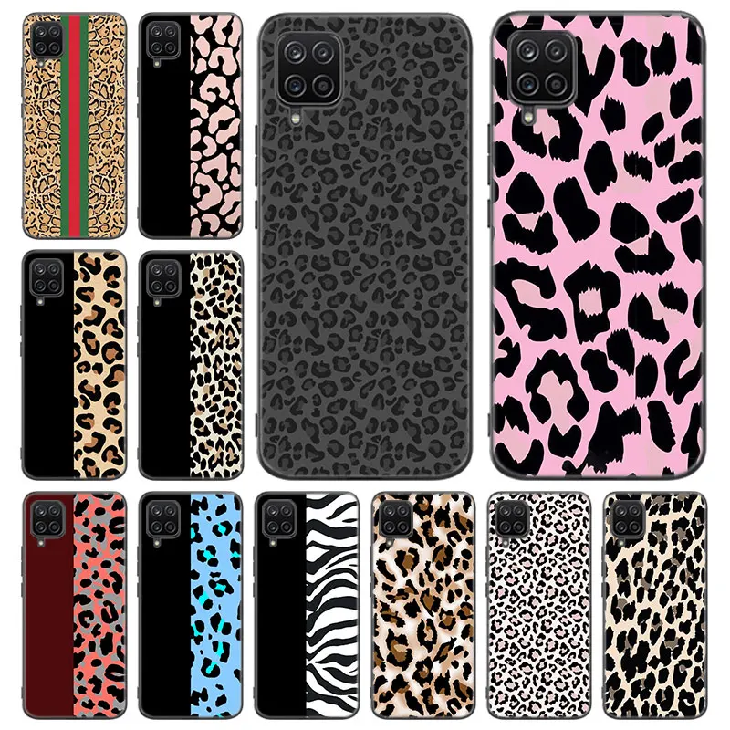 Чехол для телефона с леопардовым принтом Samsung Galaxy A12 A22 A31 A32 A50 A51 A70 A71 A72 A11 A21S A02S A10S