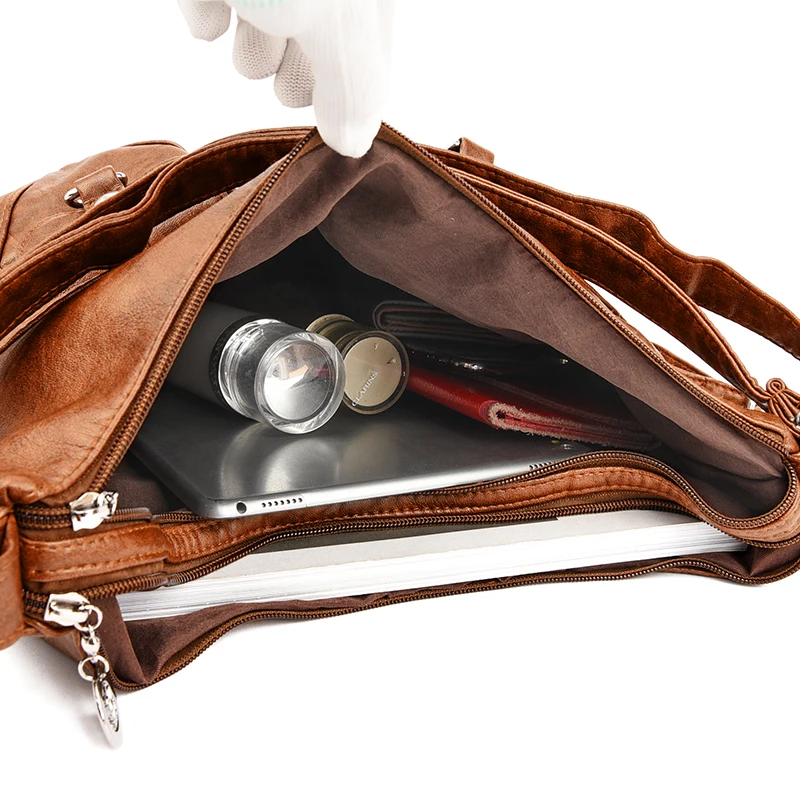 

Fashion Designer Women Bag Vintage Leather Shoulder Bags for Women Large Capacity Female Handbag Crossbody Bags Lady Tote Purse