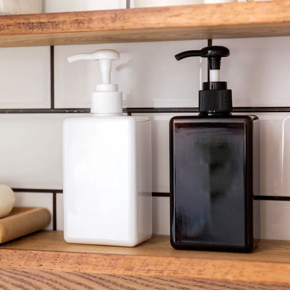 Скандинавская Белая Квадратная пластиковая бутылка PETG для ванной комнаты