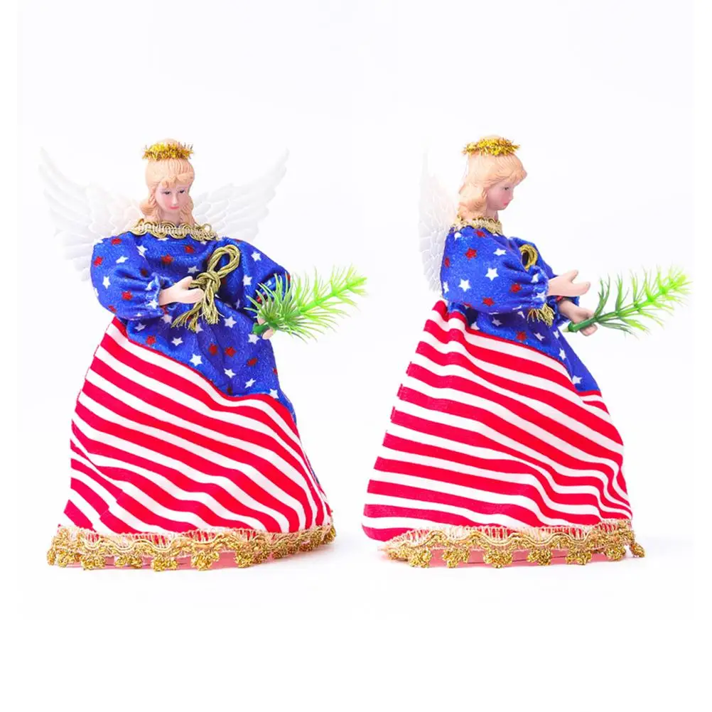 

Freedom Female Angel Shape Doll Pendant Angel Of Freedom Tree Hanging Ornament US Independence Day Doll Creative Deco Ornaments