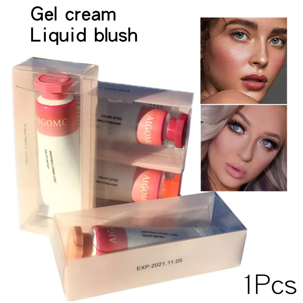 Liquid Blush Cosmetics Blusher Gel Creamy Rouge 6 Colors Long Lasting Natural Cheek Face Contour Makeup Peach | Красота и здоровье