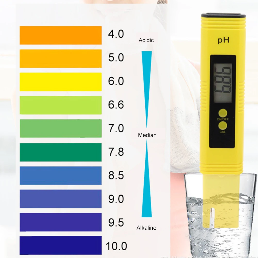 

PH Meter 0.01 PH High Precision Water Quality Tester with 0-14 PH Measurement Range, Suitable for Aquarium, Swimming Pool