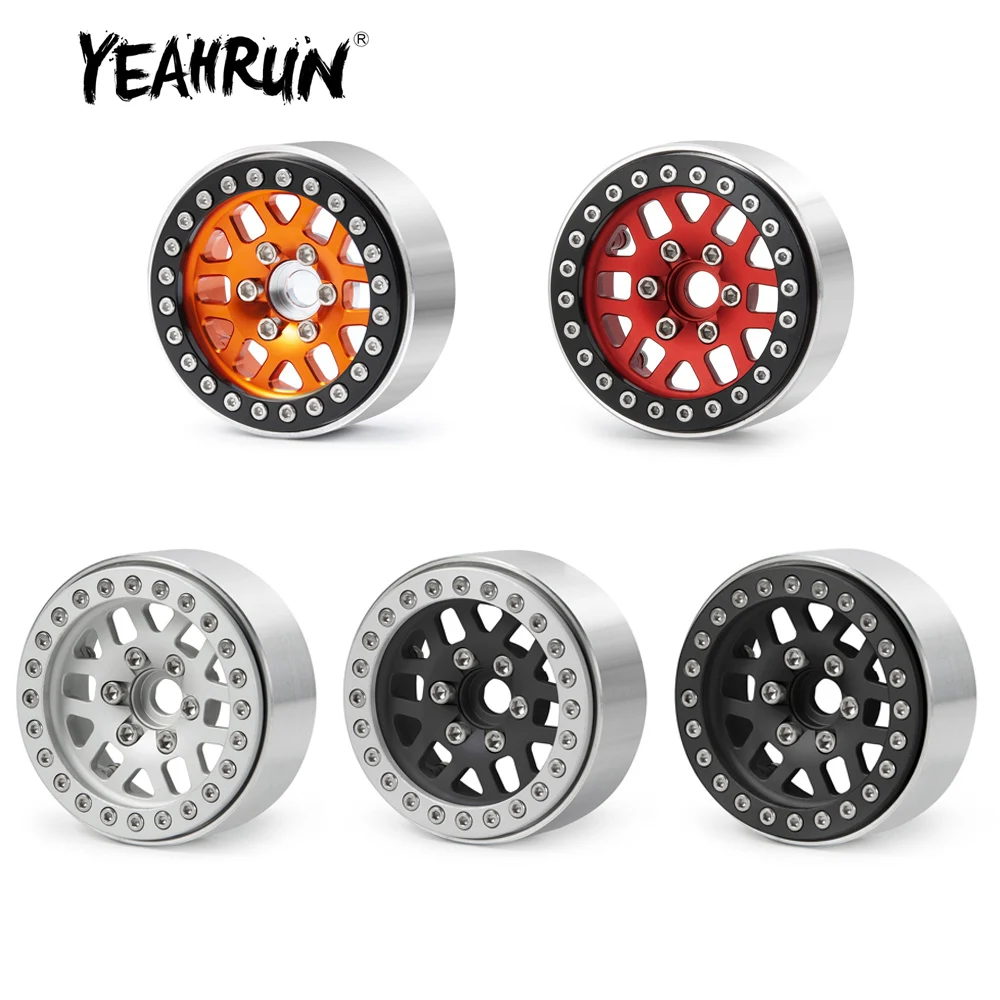 

YEAHRUN 1/4 шт. 1,9 дюймовые колесные диски из металлического сплава Beadlock для Axial SCX10 90046 90047 CC01 Traxxas TRX-4 1/10 детали для радиоуправляемых автомобилей н...