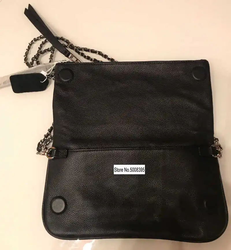 

2021 New Womens Black Shoulder Bag Chains Straps Bags Small with Zipper